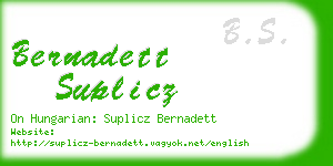 bernadett suplicz business card